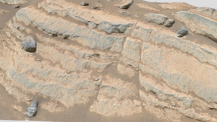 M2020 ZCAM -- Brac pre-abrasion, sol 249 – Kostenloses 3D-Modell STL