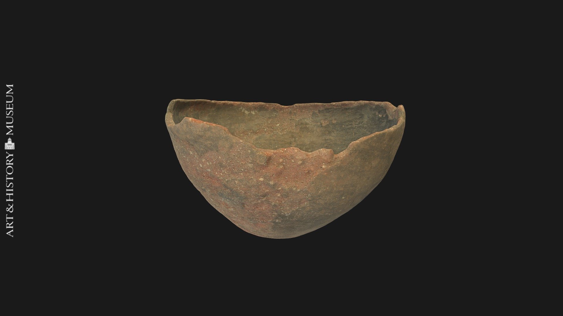 Bowl with conical base and receding rim