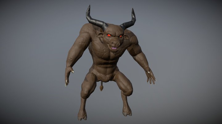Mythological Minotaur Model 3D Model
