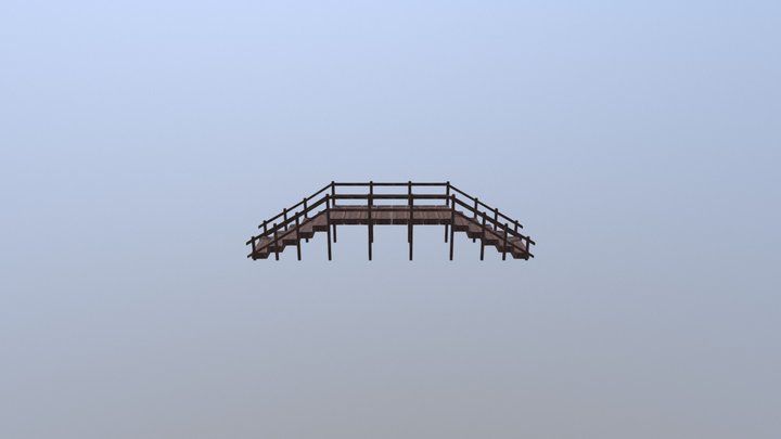 Wood Bridge 3D Model