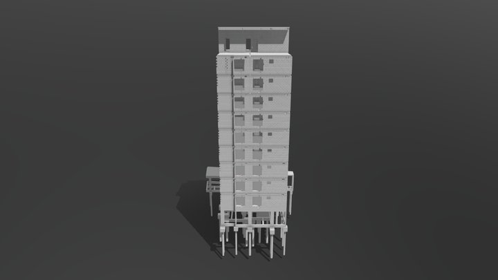 R. Ângelo Herrero - Pórtico Estrutural 3D 3D Model
