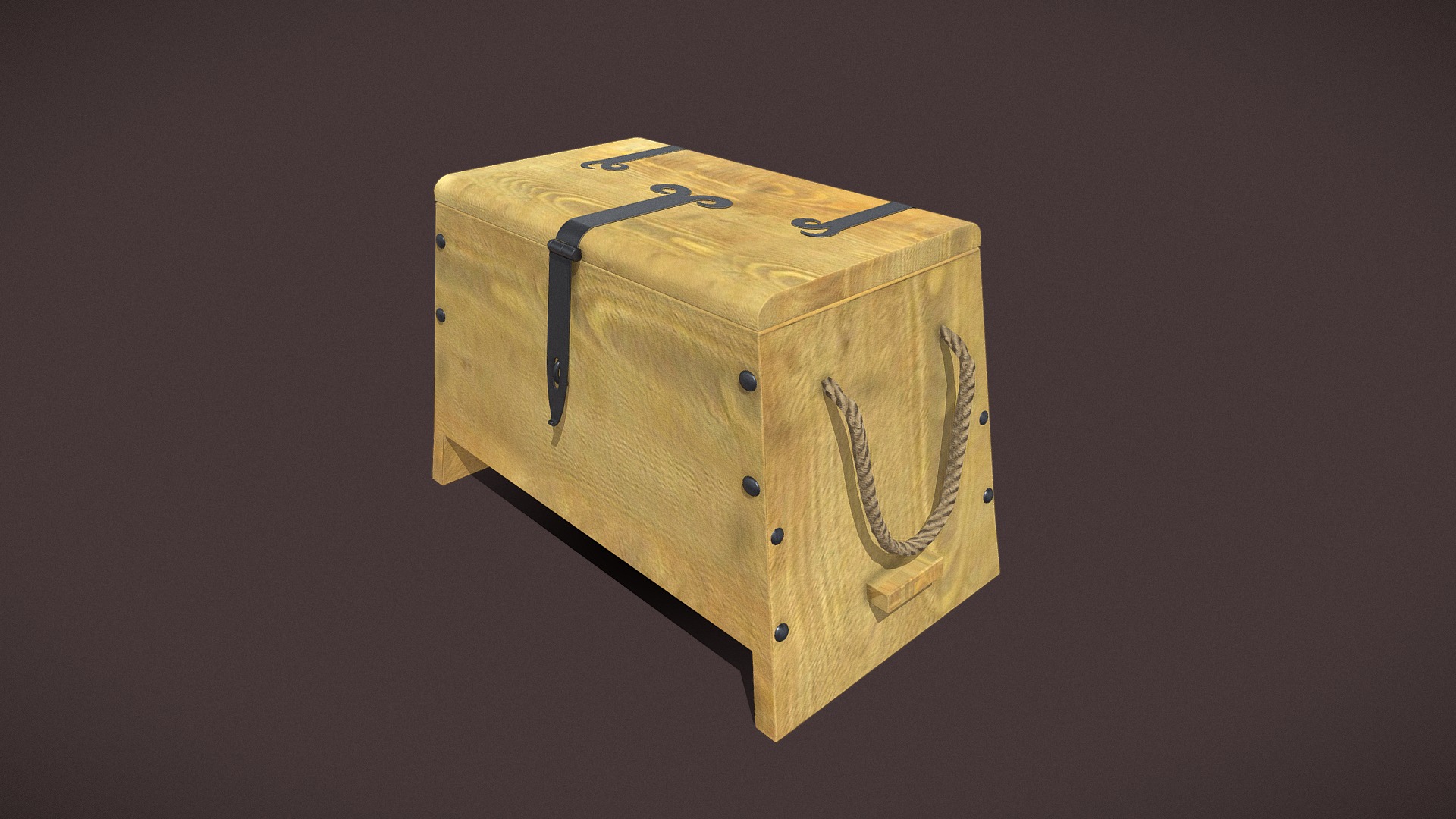 3D model Mini Chest - This is a 3D model of the Mini Chest. The 3D model is about a wooden box with a hole in it.
