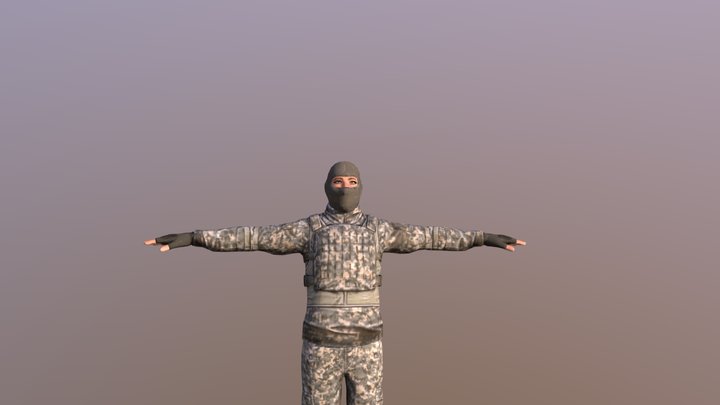 Terrorist Soldier 3D Model