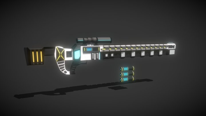 Sci-Fi Sniper Rifle (Revamp) 3D Model