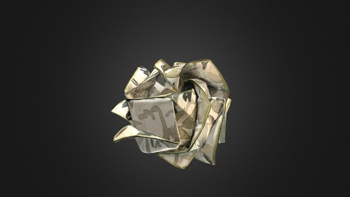 Origami rose 3D Model