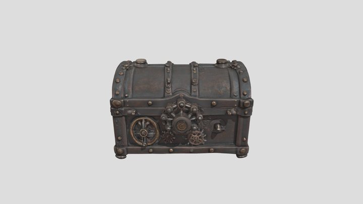 Steampunk Treasure Chest 3D Model