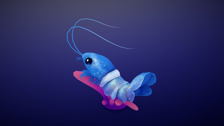 Tiny Shrimp 3D Model