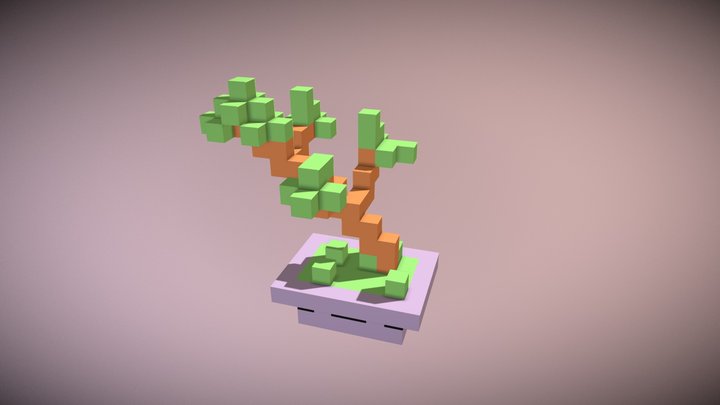 Voxel bonsai 3D Model