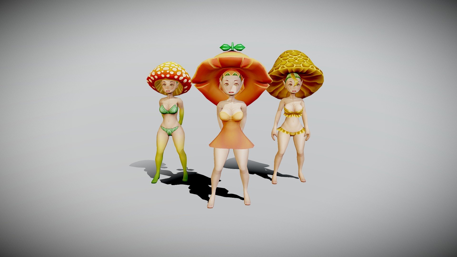 Mushroom Girl Buy Royalty Free 3d Model By Fun3dart Hinako078 812eea6 Sketchfab Store 
