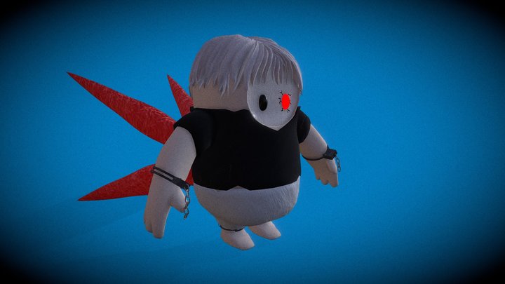 Kaneki Fall Guys 3D Model