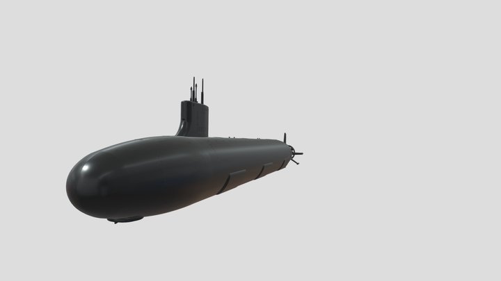 USS Texas SSN-775 (Virginia class submarine) 3D Model
