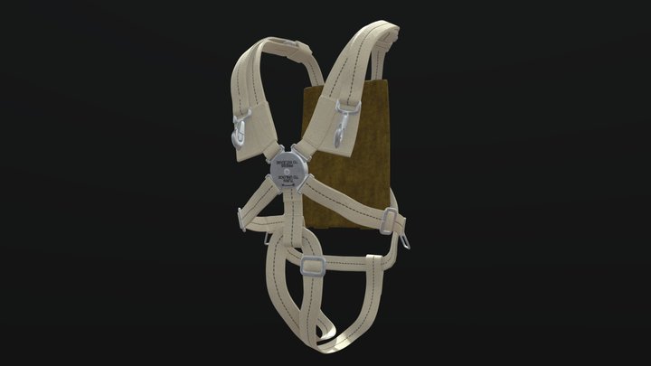 WW2 RAF Observer Parachute  Harness 3D Model