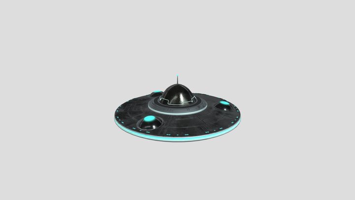 Blue UFO 3D Model