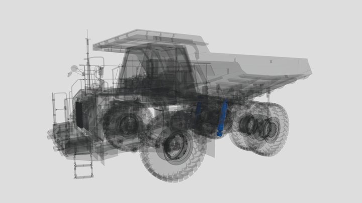 Hydraulic of Dumper model 3D Model