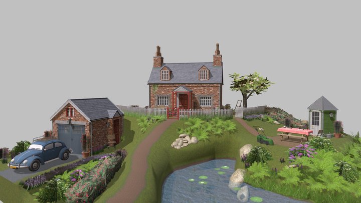 DAE Diorama - Grandma's house 3D Model