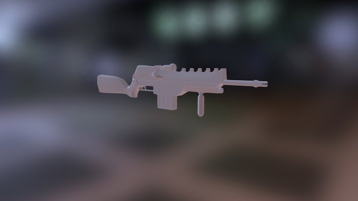 Time Traveler's Augmented Rifle - NoTextures 3D Model