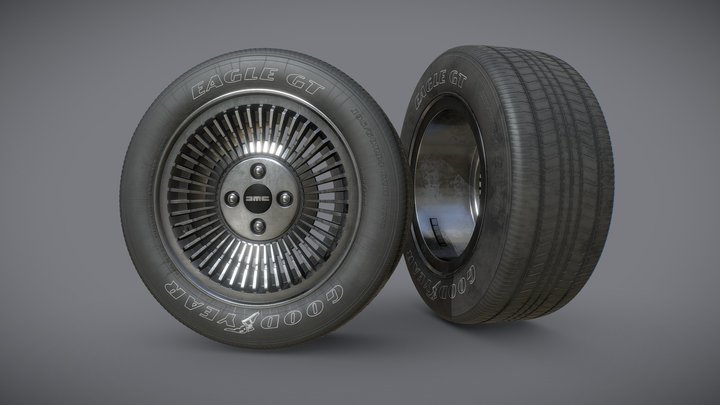 DeLorean wheels 3D Model