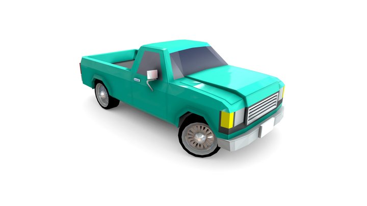 Old Pickup Truck 3D Model