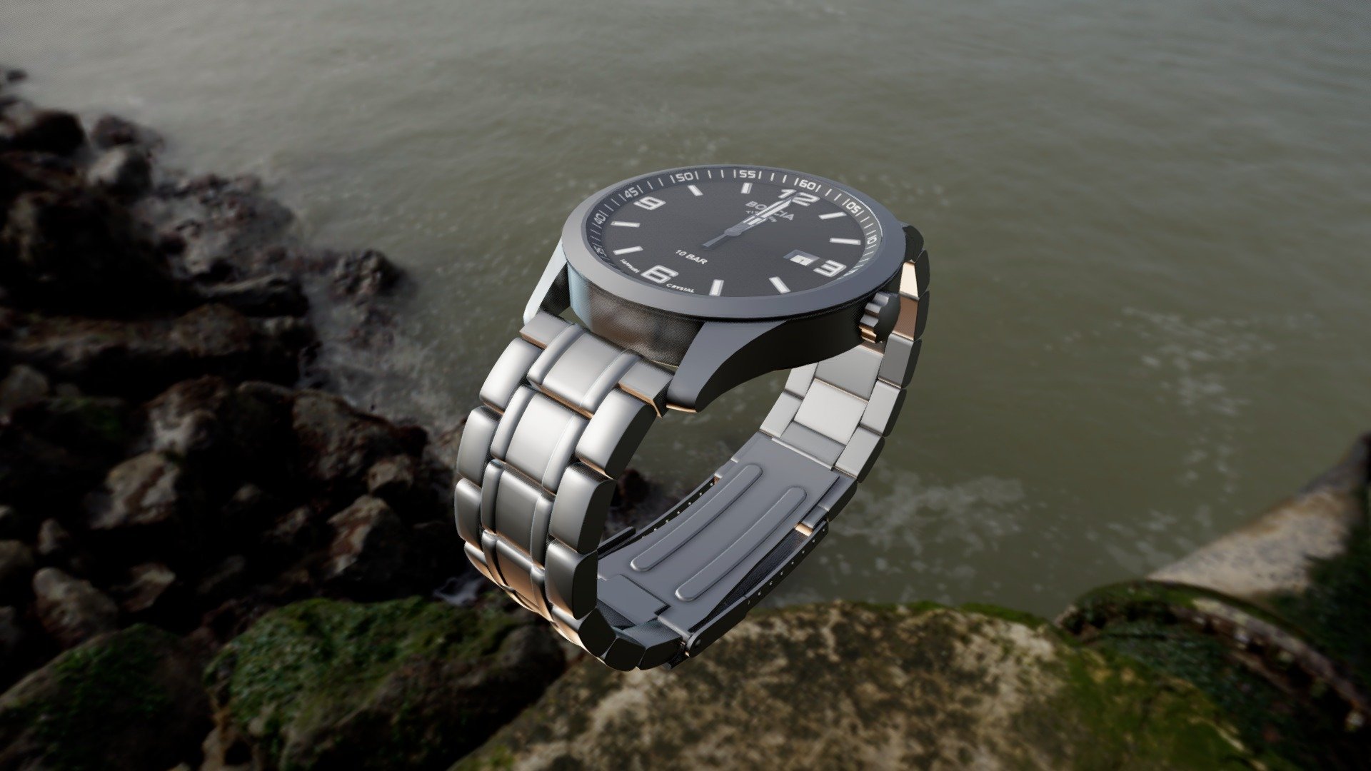 BOCCIA Titanium Wrist Watch animatable Download Free 3D model