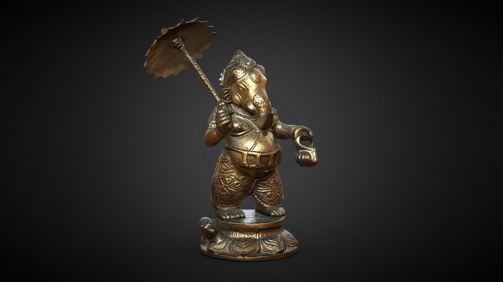 Ganesha Statue with Umbrella Statue