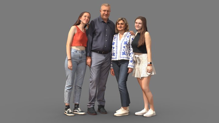 3D scanning to print in any method(Family) 3D Model