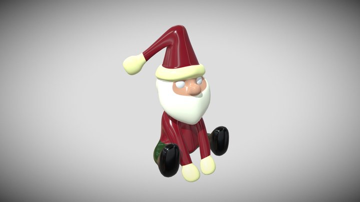 Santa Claus lawn gnome 3D Model