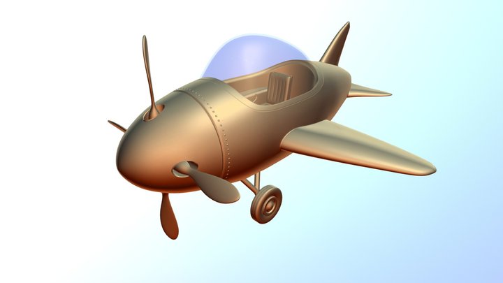 Simple Airplane 3D Model