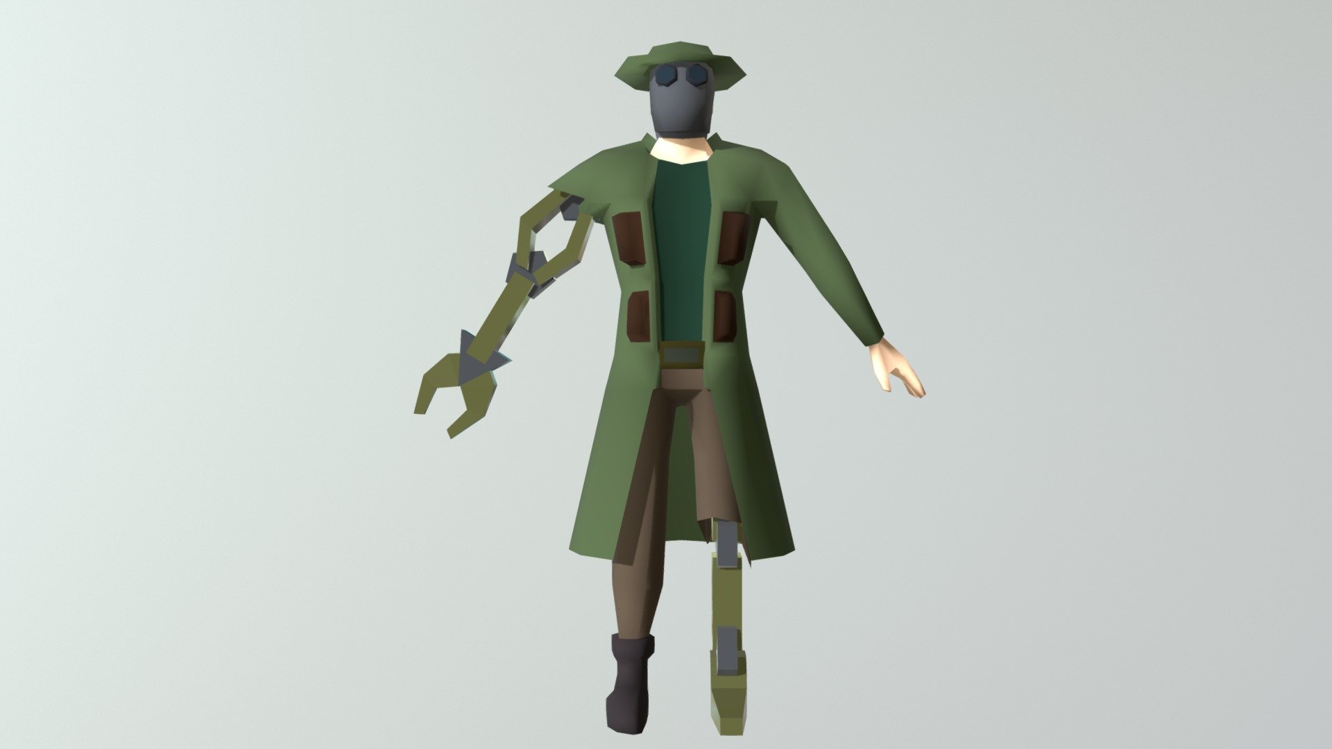 #LowpolyDieselpunk Cyborg Soldier