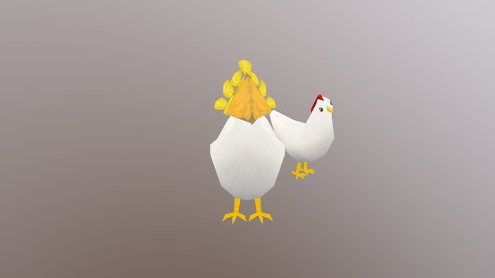Chocobo Cosplay Chicken 3D Model