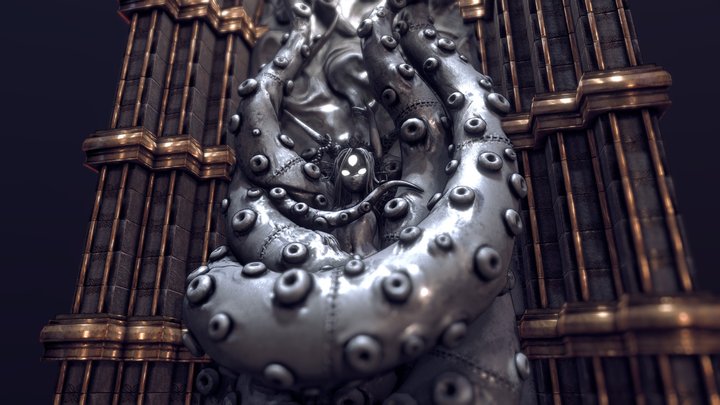 Hero & Demon King - Past Demon Queen bas relief 3D Model