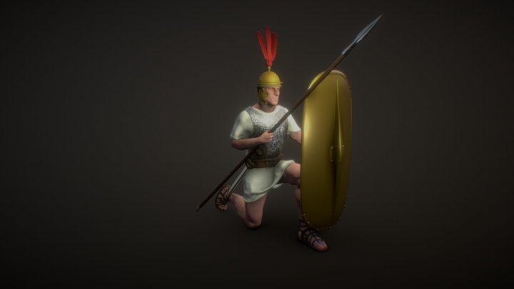 Triarii Roman Soldier 3D Model