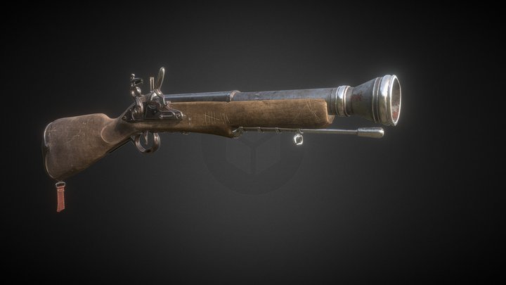 Pirate Flintlock 3D Model