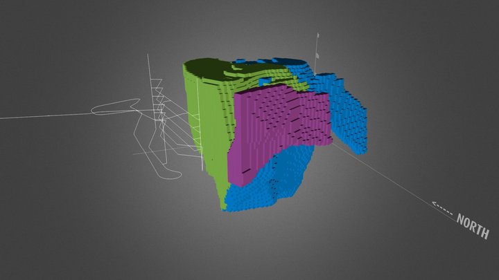 Modèle 3D du gisement de montviel 3D Model