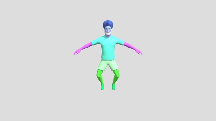 Character Football T- Pose 3D Model