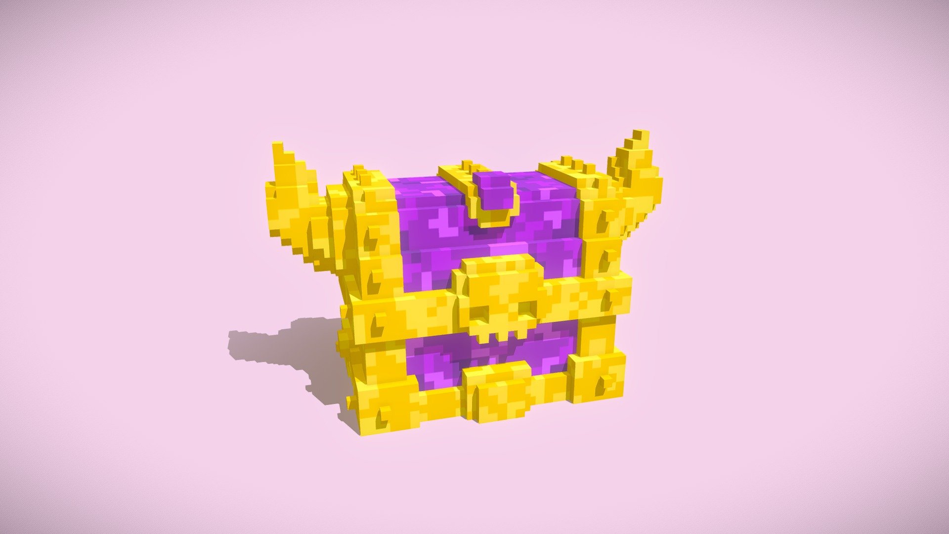 Pixel Art/Voxel Art (Minecraft Ender Chest) - Download Free 3D