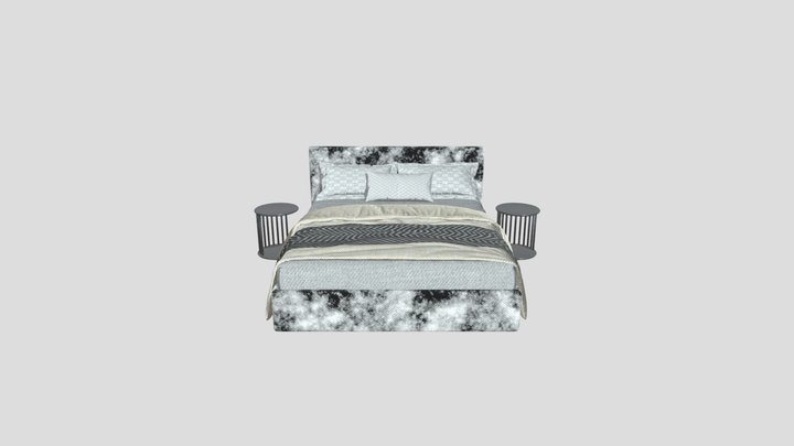 Bed Flou Notturno Shabby Chic – Gratis 3D-model STL