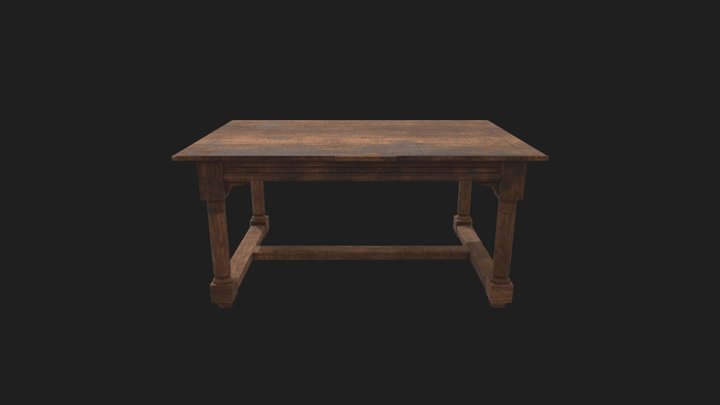 Medieval Table 3D Model