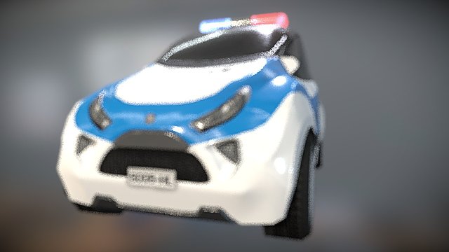 POLICE CAR 1K TEXTURES 3D Model
