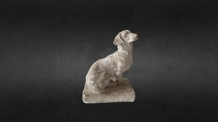 Dog Statue Hollow 3D Model