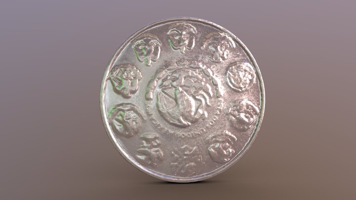 Silver Libertad Coin 3D Model
