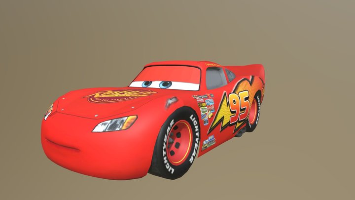 Cars 2 Game Rookie Lightning 3D Model