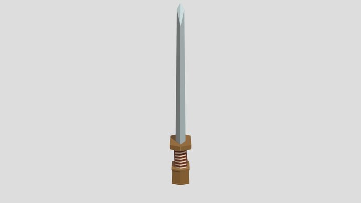 Low Poly Macedonia Army Sword 3D Model