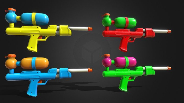 Water Guns 3D Model