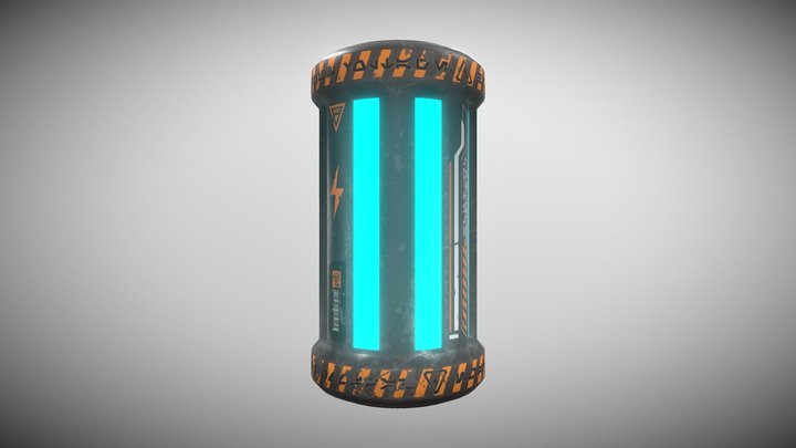 Sci Fi Power Cell 3D Model
