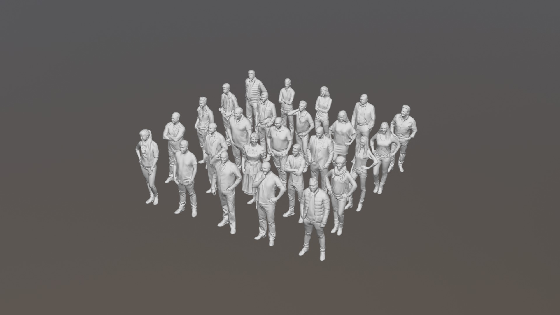 3D model People-Package 4 - This is a 3D model of the People-Package 4. The 3D model is about a group of men in white uniforms.