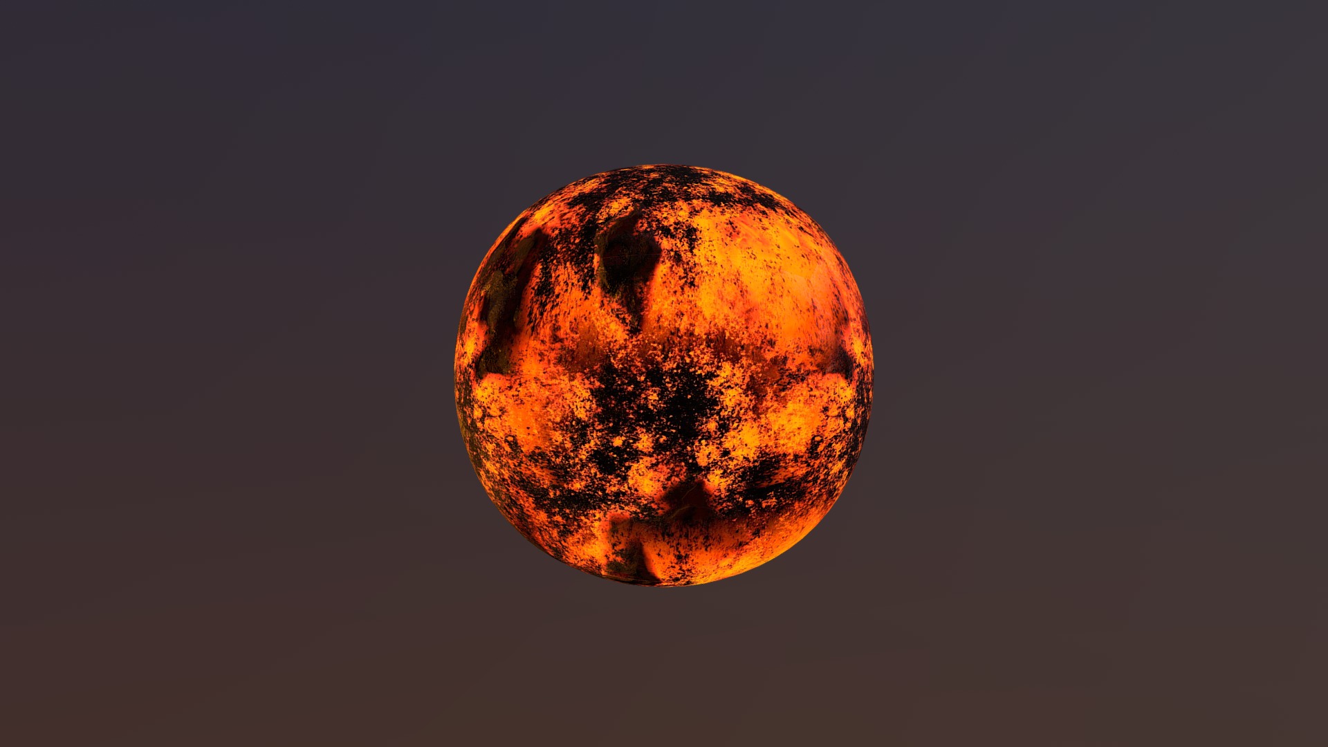 3D model Lava_Texture - This is a 3D model of the Lava_Texture. The 3D model is about a planet with a black background.