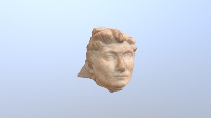 Two marble portrait heads from a relief 3D Model