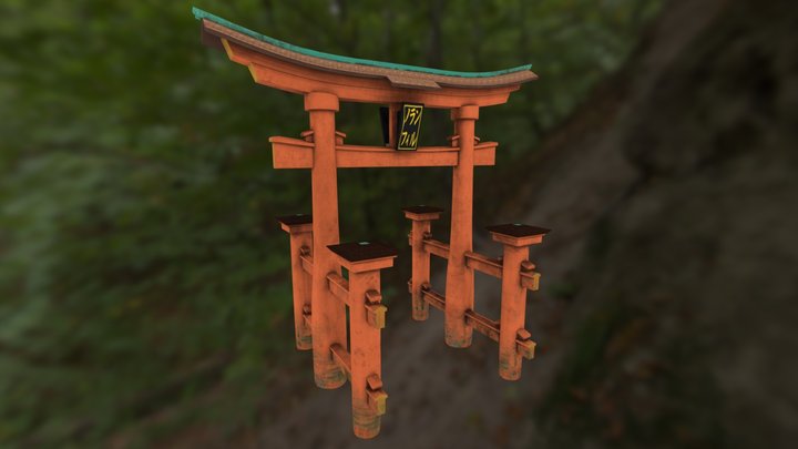 Torii Gate Final 3D Model