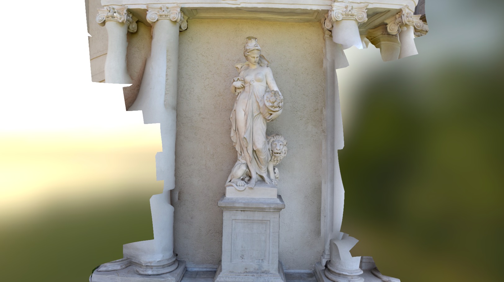 Nude female statue outside Huntington Library Download Free 3D model
