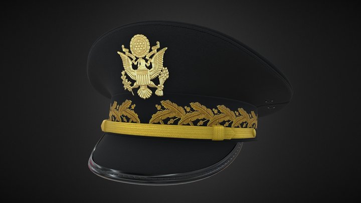 Military General's Hat 3D Model